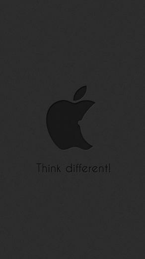 Funny Subtle Apple Think Different Logo Dark iPhone Wallpaper Ipod