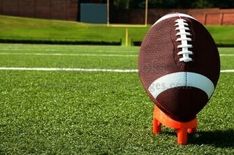 Football Field Background Image Closeup Of On Tee