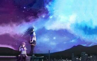 Girl Looking At The Sky Wallpaper