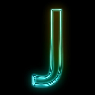 Capital Letter J Glowing Green Neon Icon Icons Etc HD