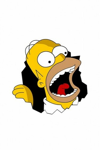 Ios7 Homer Simpson Ahhhhh Parallax HD iPhone iPad Wallpaper