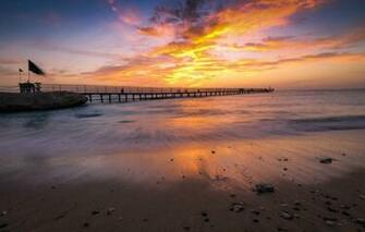 Wallpaper Beach Clouds Sunset Stones The Ocean Shore Egypt