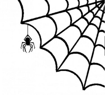 Spider Web Background Rubber Stamp Wm