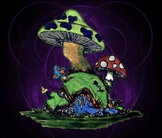 Trippy Shrooms By Cryptic Sights