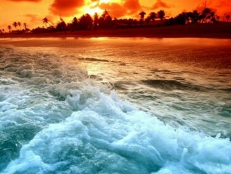 Tropical Beach Sunset Wallpaper