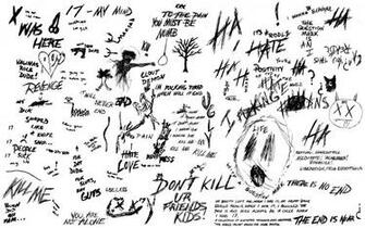 Xxx Fan On A Wallpaper Of Xxxtentacion S Drawings