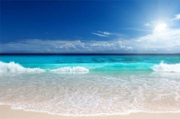 Sea Blue Ocean Beach Emerald Sunshine Sun Sand HD Wallpaper For