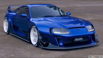 Blue Toyota Supra Mk4 With Bady Kit Applied 4k Wallpaper