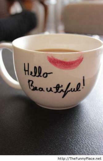 Wallpaper Hello Beautiful Morning Coffee Funny