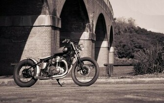 Wallpaper Motorcycle Bobber Style Bridge Desktop