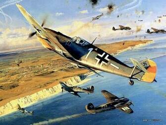 War In The Air Combat Painting Wallpaper Art