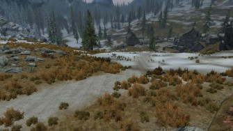A Scenic Of The Majestic Heljarchen Hall In Skyrim Wallpaper