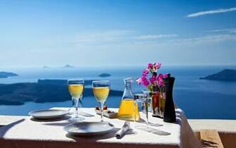 Nature Landscape Sea Houses Greece Santorini