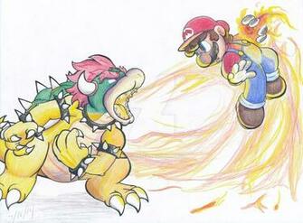 Mario Vs Bowser By Creation7x24