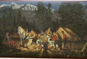 Campfire Cowboys Wallpaper Border 22b2 Adv2001b Height