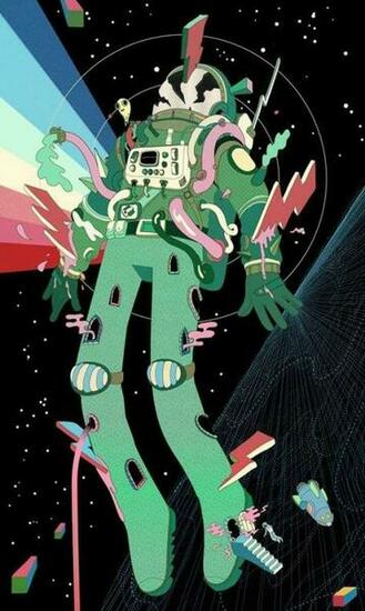 Psychedelic Astronaut Art Steve Scott