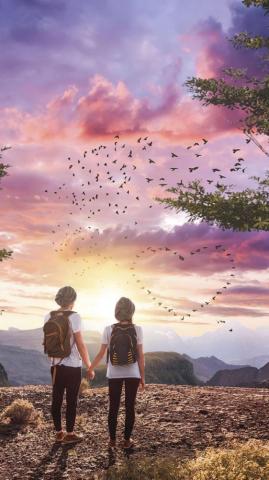 Couple In Paradise iPhone Wallpaper Love Background