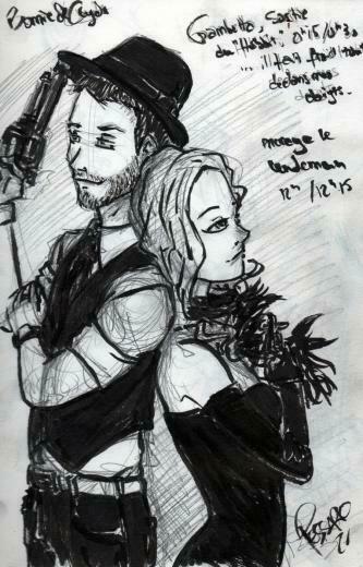 Bonnie And Clyde Ruffly Inked By Pessaro