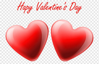 Two Hearts With Happy Valentine S Day Text Overlay