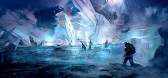 Concept Art Ice Cave 2d Digital