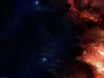 Blue Red Space Galaxy Wallpaper Nebula