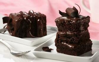 Delicious Chocolate Cake Served Wallpaper