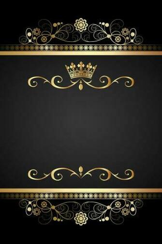 Black Gold Frame Advertising Background Pattern Kingly In