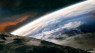 Outer Space Wallpaper Earth Astronauts