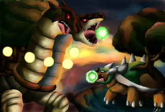 Torterra Versus Ebonwumon By Phatmon66