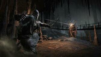 Dark Souls Wallpaper Game Warrior Fighting Monster