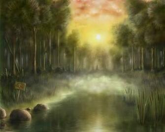 Wallpaper Foggy Swamp 30km Zone Plate 3d For