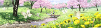 Enjoy Nature S Beauty With Spring Dual Screen Wallpaper