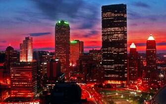 Wallpaper Lights Night City Nature Scenery