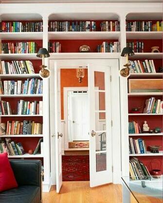 Painted Backs Of Bookcases Bhg