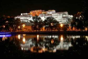 Castle China Tibet Lhasa Night Wallpaper