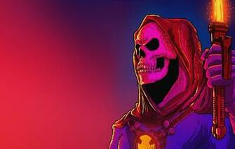 Wallpaper Minimalism Music Skull Style Background 80s