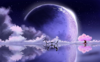 Galaxy Moon Wallpaper