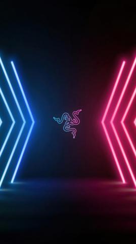 Razer Logo Neon Lights Background 4k Wallpaper Phone iPhone 4850f