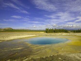 Wyoming Yellowstone Swimming Pools National Park Wallpaper