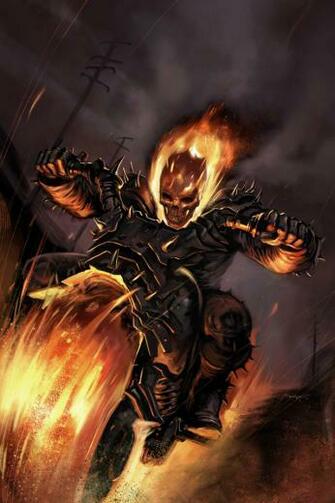 For iPhone Cartoons Wallpaper Ghost Rider I4