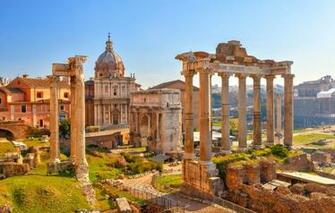Wallpaper Summer The Sky City Blur Rome Italy Columns