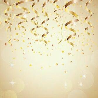 Happy New Year Background With Golden Confetti Stock