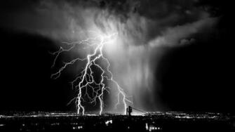 Monochrome Lightning Wallpaper High Resolution