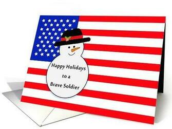 Flag Chistmas Greeting Patriotic Christmas Cards