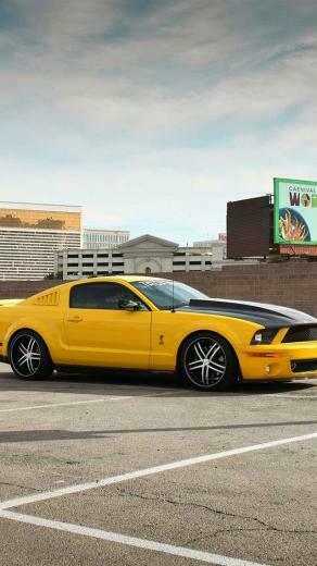 Ford Mustang Gt500 Yellow Car iPhone Wallpaper 5s