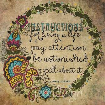 Bohemian Art Flower Wreath Mary Oliver Quote Henna Pattern Boho Decor