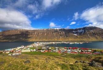 Wallpaper Iceland Isafjordur Mountains Desktop World