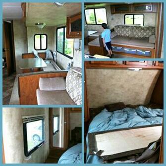 Vintage Dutch Girl Travel Trailer Makover Part Wallpaper Removal