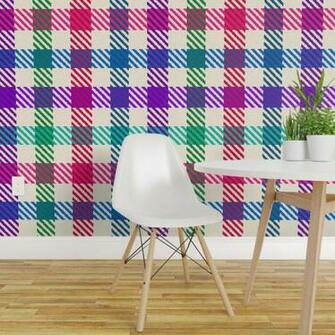 Color Asymmetrical Plaid In Candy On Isobar By Eclectic