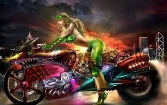 Motorcycle Chopper Superbikes Bike Legs Cleavage Bra Cities Wallpaper